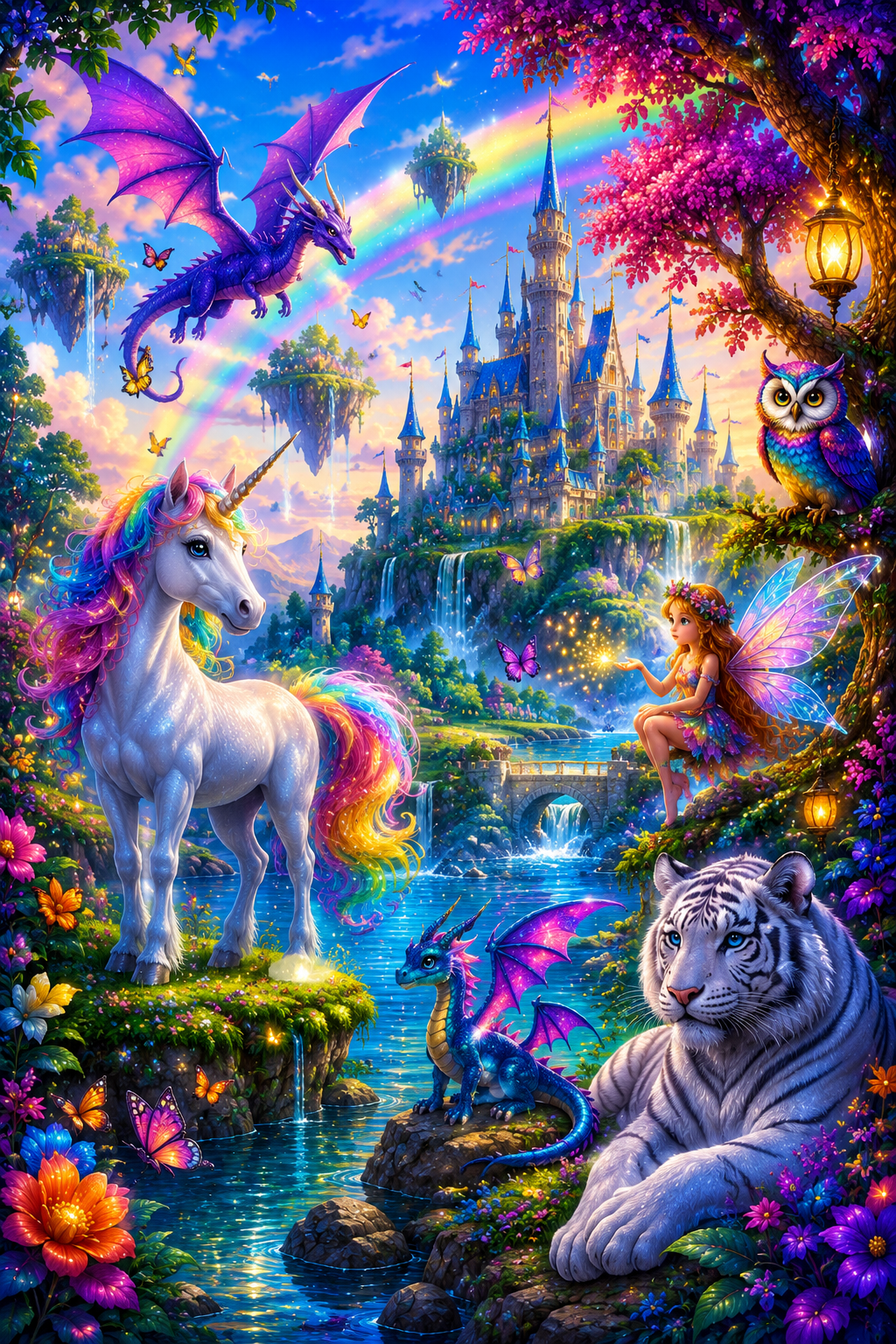 Fantasy Wonderland Colouring Page Preview