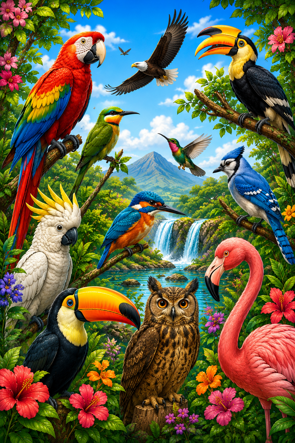 Bird Wildlife Colouring Page Preview