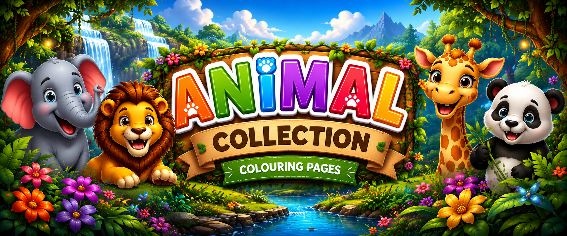 Animal Collection Colouring Pages
