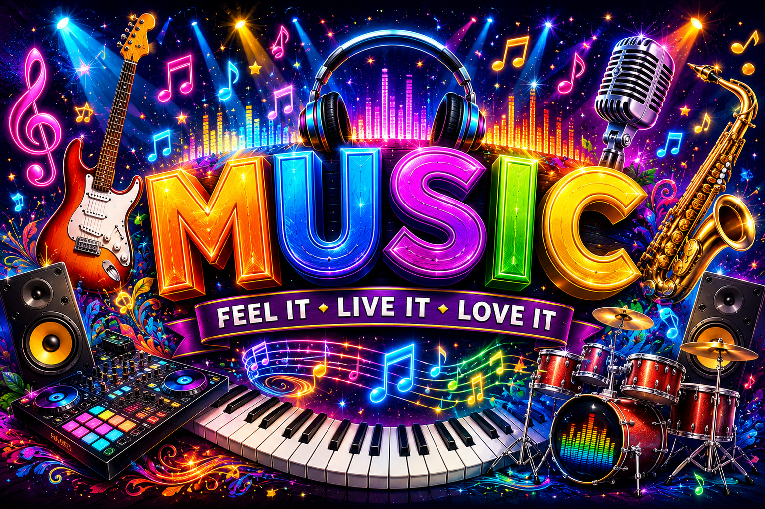 Music Colouring Pages Banner